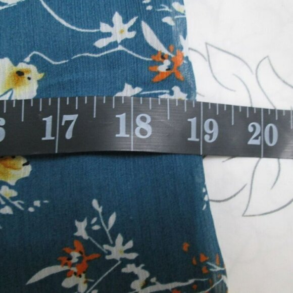 Papermoon Blouse Teal Floral Print Size XS Sleeveless V-Neck Top NWT - Picture 11 of 15